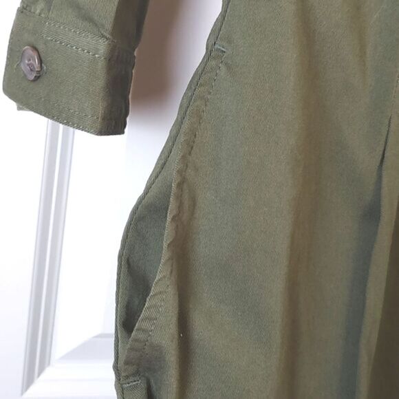J. McLaughlin Wrap Dress 3/4 Length Sleeves Notched Lapel Green Size L - Picture 9 of 11